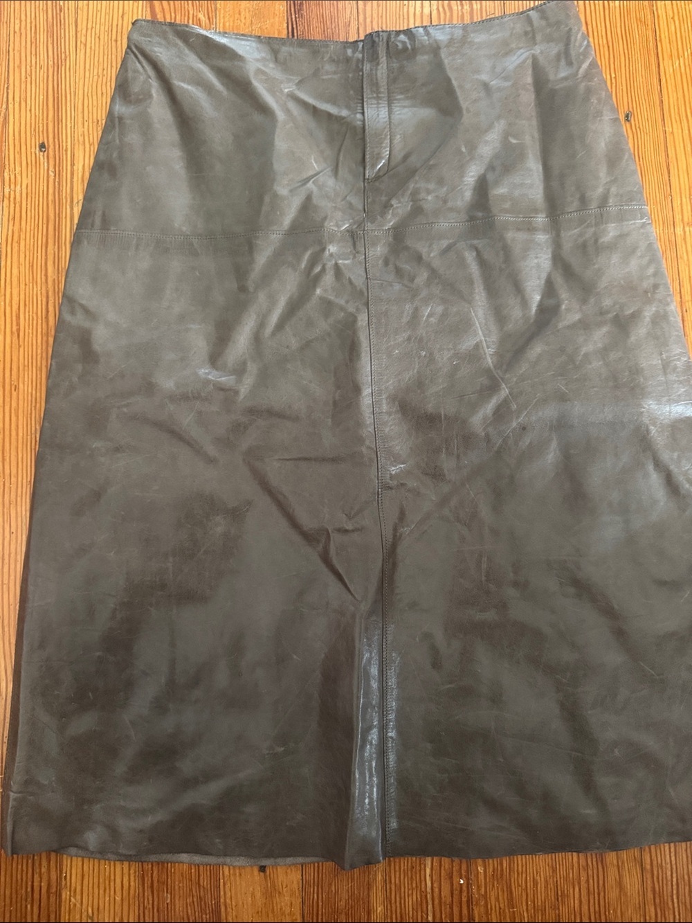 Banana Republic Black A-Line Leather Skirt